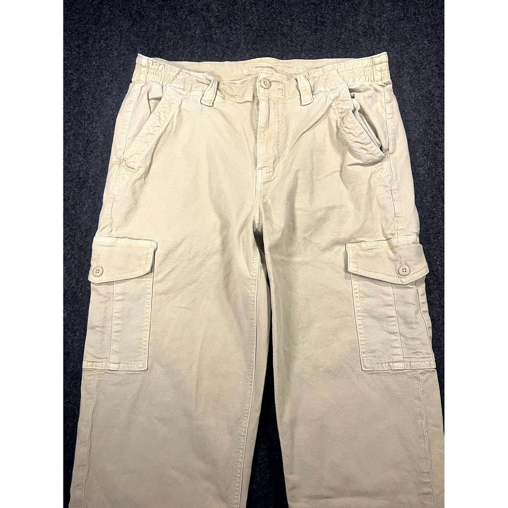 American Eagle Outfitters Cargo Pants Women 12 Khaki Straight Leg Utility Hiking - Picture 3 of 14